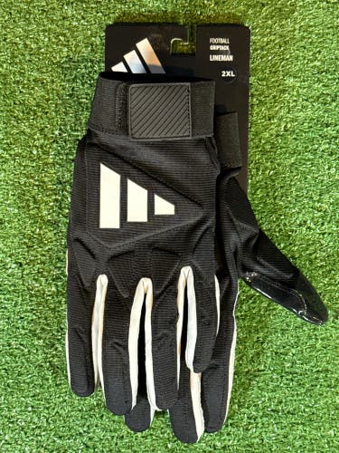 XXL Adult Adidas Black Padded Football Lineman Gloves (New)