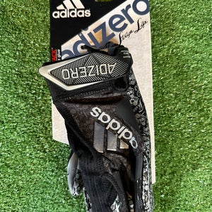 Medium Adult Black/Silver Adidas Adizero 9 Royalty Receiver Gloves (New)