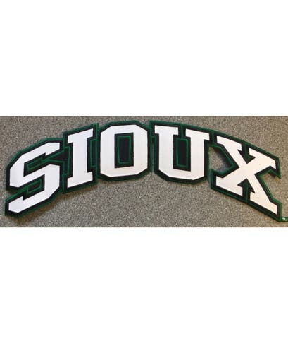 North Dakota Fighting Sioux NCAA College 11" Text Iron-On Patch *Read Full Description*