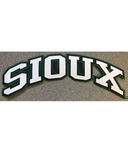 North Dakota Fighting Sioux NCAA College 11" Text Iron-On Patch *Read Full Description*
