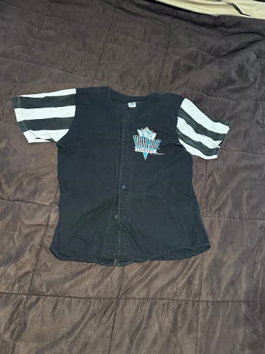 Vintage Black Large Men's Florida Marlins Jersey (Used) Rare