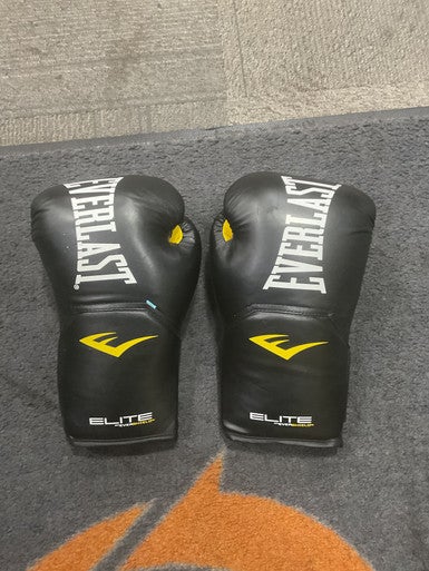 Used Everlast ELITE EVERSHIELD GLOVES Boxing Gloves Black SM 11614-S000226520