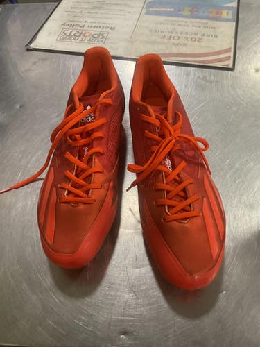 Used Adidas ADIZERO BB/SB Cleats Orange Senior 11.5 11614-S000226499