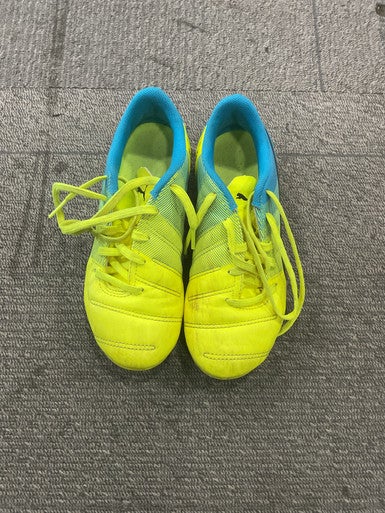 Used Puma EVO POWER Soccer Cleats Yellow Junior 02 11614-S000226457