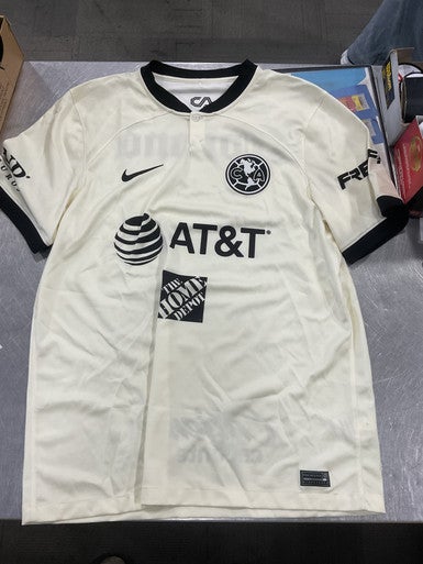 Used Nike CLUB AMERICANA JERSEY Soccer Top Yth Tan LG 11614-S000226450