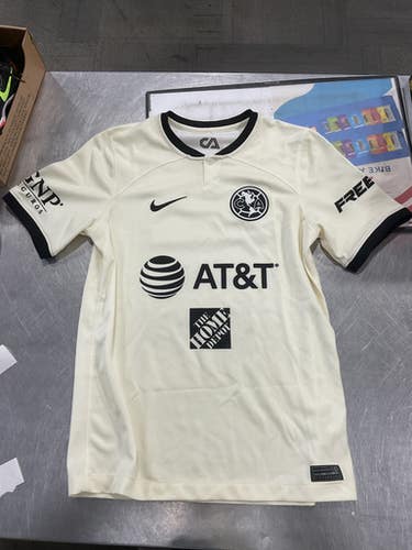 Used Nike CLUB AMERICANA JERSEY Soccer Top Adt Tan LG 11614-S000226451