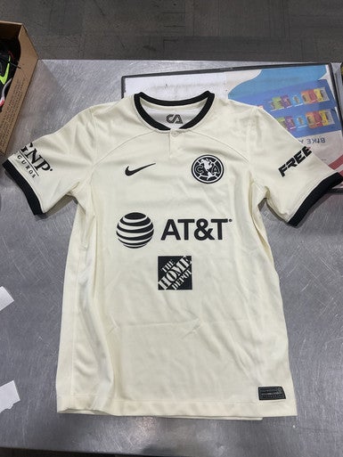 Used Nike CLUB AMERICANA JERSEY Soccer Top Adt Tan LG 11614-S000226451