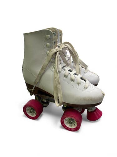 Used Chicago WHITE SKATES Senior Roller Quad Skates White Senior 7 11863-S000024668