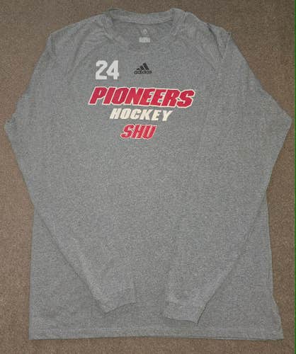 Sacred Heart Pioneers Hockey adidas Game Worn Team Issued Training Shirt Large