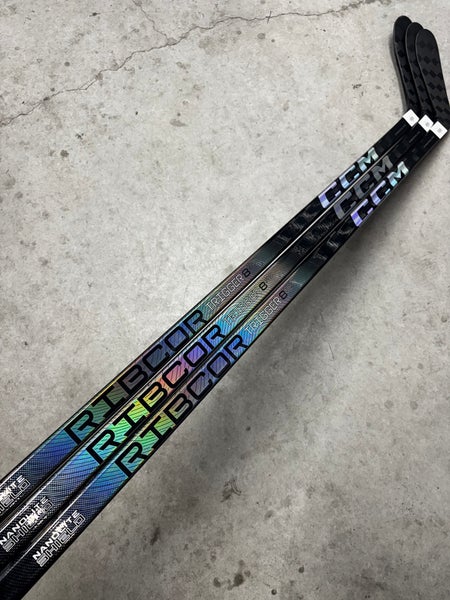 3 PACK 75 Flex P28 Senior CCM RibCor Trigger 8 Pro Left Hand Hockey Stick Pro Stock NHL (Used)