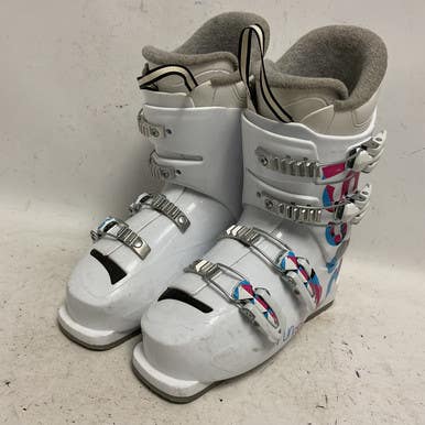 Used Rossignol FUN GIRL Womens DH Ski Boot White And Pink 235 MP - J05.5 - W06.5 11855-S000195657