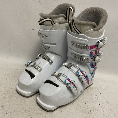 Used Rossignol FUN GIRL Womens DH Ski Boot White And Pink 235 MP - J05.5 - W06.5 11855-S000195657