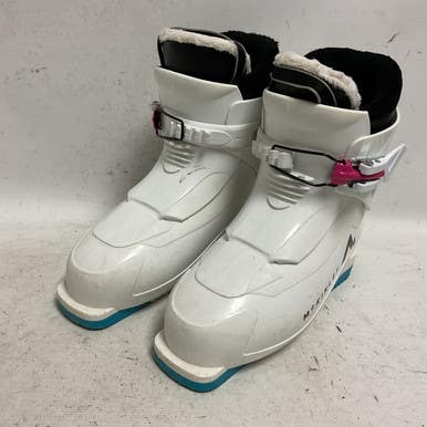 Used MCKINLEY MG30-1 Boys DH Ski Boot White And Royal Blue 215 MP - J03 11855-S000195627