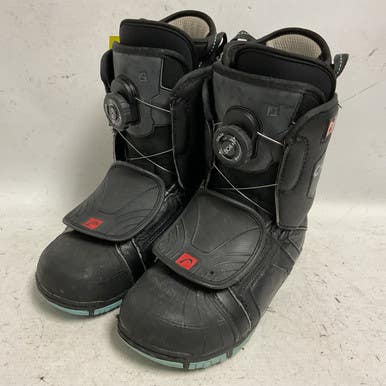 Used Head 550 JR BOA Boys Snowboard Boots Black Junior 04.5 11855-S000195626