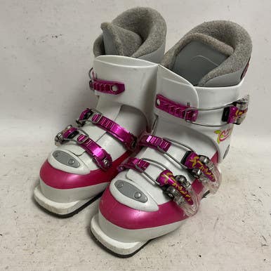 Used Rossignol COMP J III Girls DH Ski Boot White And Pink 175 MP - Y11 11855-S000195621