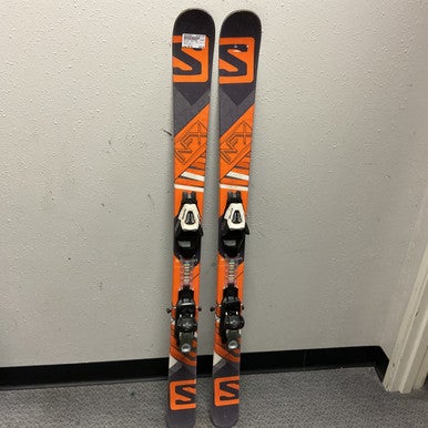 Used Salomon TWIN TIPS Boys DH Ski/Binding Orange 130 cm 11855-S000195622