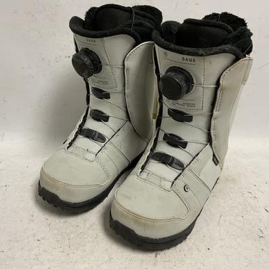 Used Ride SAGE Womens Snowboard Boots Silver Senior 5 11855-S000195600