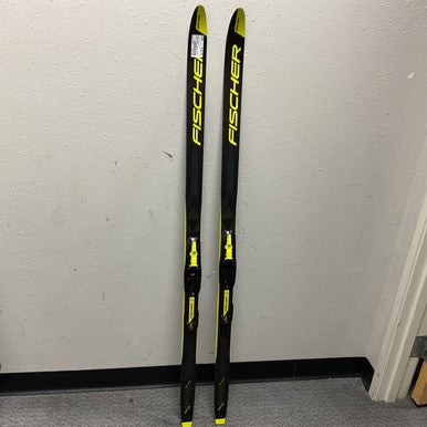 Used Fischer SPRINT CROWN Boys XC Ski/Binding Black And Yellow 140 cm 11855-S000195593
