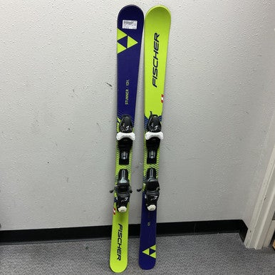 Used Fischer STUNNER Boys DH Ski/Binding Purple 131 cm 11855-S000195572