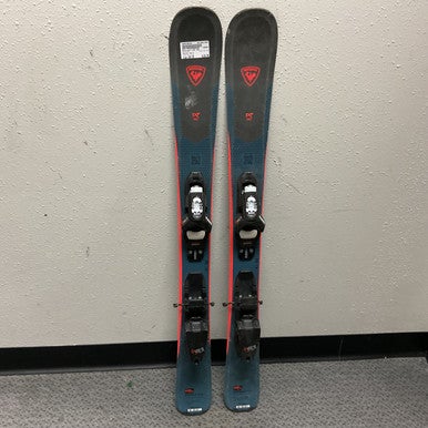 Used Rossignol EXP PRO Boys DH Ski/Binding Navy Blue 104 cm 11855-S000195548