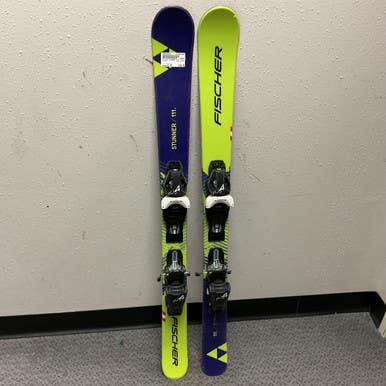 Used Fischer STUNNER Boys DH Ski/Binding Navy Blue 111 cm 11855-S000195549