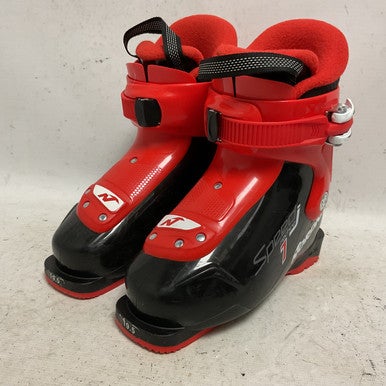 Used Nordica SPEED MACHINE J1 Boys DH Ski Boot Black And Red 195 MP - Y13 11855-S000195527