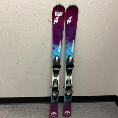 Used Nordica LITTLE BELLE Boys DH Ski/Binding Purple 110 cm 11855-S000195525