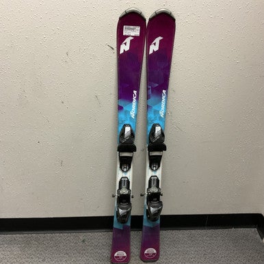 Used Nordica LITTLE BELLE Boys DH Ski/Binding Purple 110 cm 11855-S000195525