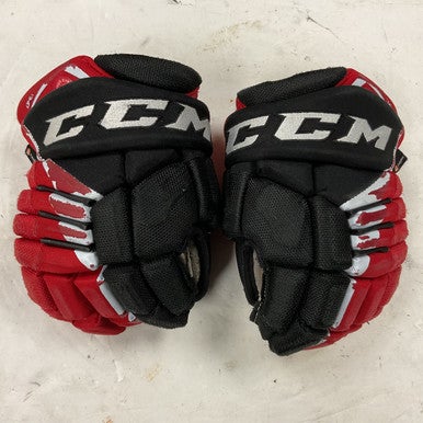 Used CCM FT4 Junior Gloves Black And Red 11" 11855-S000195499