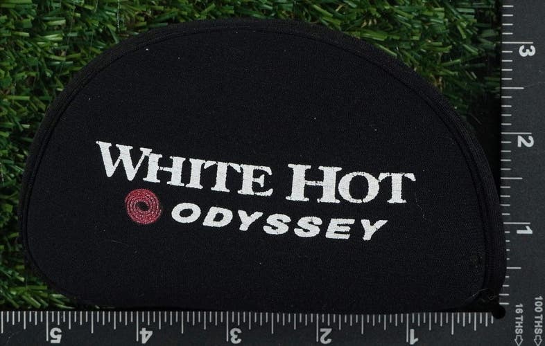 VINTAGE ODYSSEY WHITE HOT NEOPRENE MALLET PUTTER HEADCOVER BLACK ~ LOOK!!