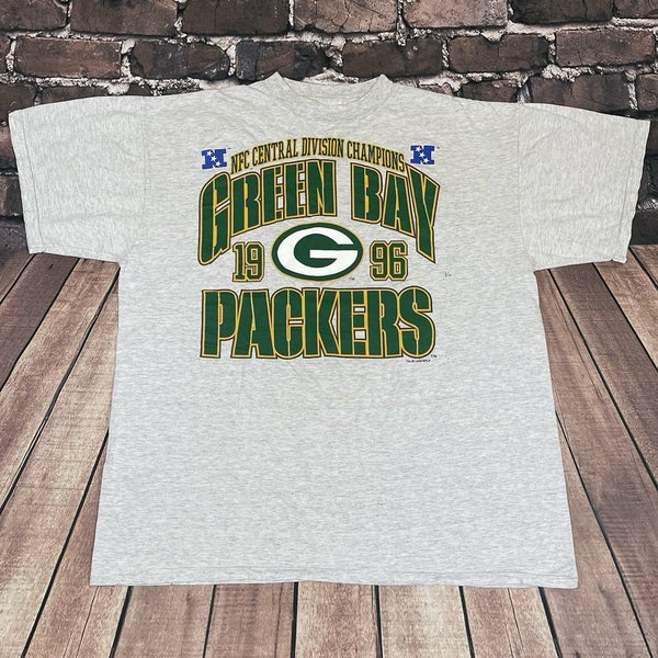 Vintage 1996 NFC Champs Graphic T-Shirt Green Bay Packers NFL LOGO 7 Mens XL