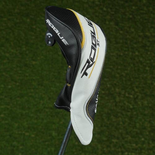 CALLAWAY ROGUE ST HYBRID HEADCOVER BLACK / WHITE / YELLOW WITH CHANGEABLE #'S