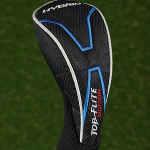 TOP FLITE JUNIOR HYBRID HEADCOVER KIDS JR. YOUTH BLACK / WHITE / BLUE ~ LOOK!!