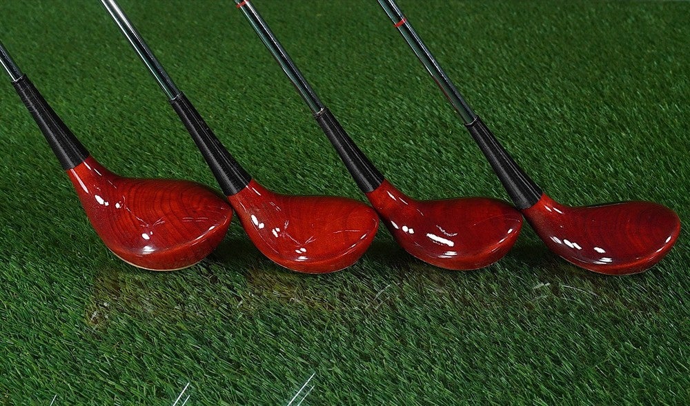 VINTAGE WILSON STAFF II PERSIMMON WOODS SET 1W,3W,4W,5W TOUR BLOCK STIFF RH WOW!