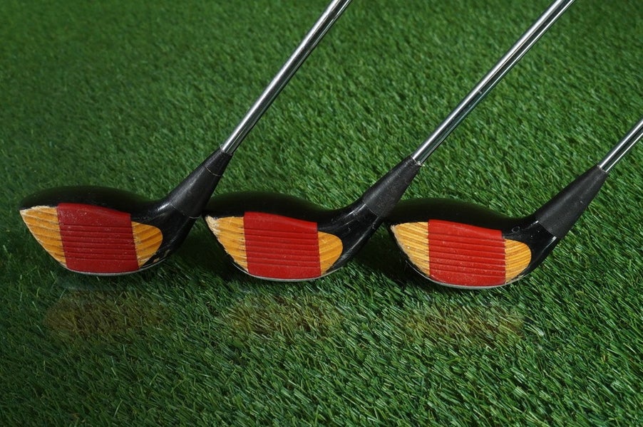 PING EYE WOODS SET HEEL TOE BALANCE 1W,3W,5W STEEL RH ~ VINTAGE!!