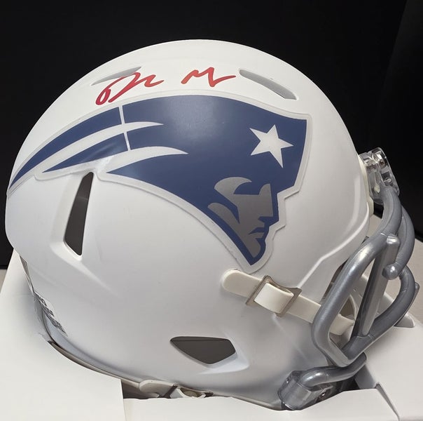 Patriots DRAKE MAYE Auto Autograph Signed Speed Mini Helmet Fanatics COA