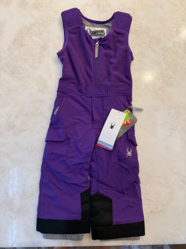 Purple Girl's Youth Spyder Ski Bib (New)