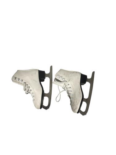 Used American Athletic SOFTBOOT Girls Softboot Skate White Junior 01 11847-S000031495