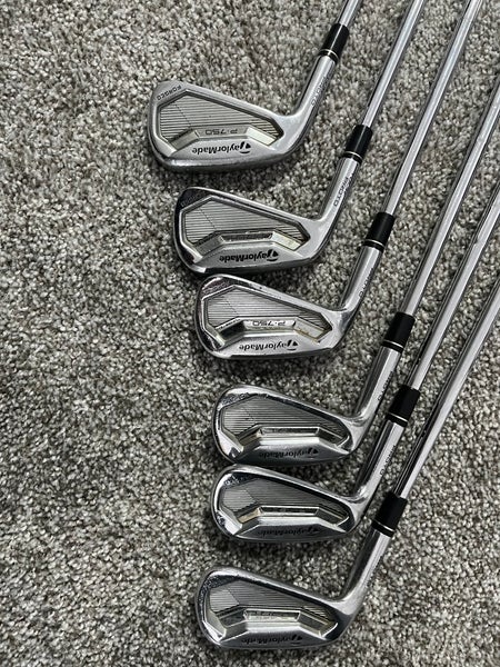 Men's TaylorMade P750 Tour Proto Left Hand Iron Set Stiff Flex #4 - #9 Steel Shaft (Used)