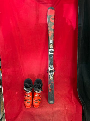 Rossignol 140 cm Skis With Bindings & Rossignol 24/24.5 Boots(Used)