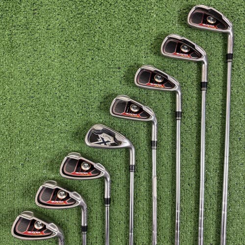 READ Taylormade Burner Plus Iron Set 4-PW AW Stiff Flex 85g Steel RH