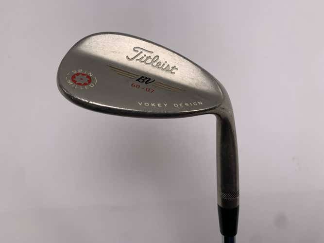 Titleist Vokey Spin Milled CC Black Lob Wedge LW 60* 7 Bounce Wedge Mens RH