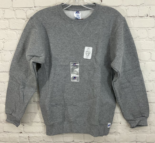 Russell Athletic Kid's DriPOWER Long-Sleeve Pullover Sweatshirt Light Grey MD