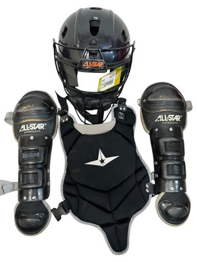 Used All Star LGTBALL Catchers Chest Protector Black T-Ball 11835-S000201772