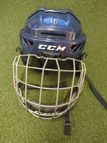 Youth CCM FitLite 3DS Helmet-Navy Blue (Used)(2182)