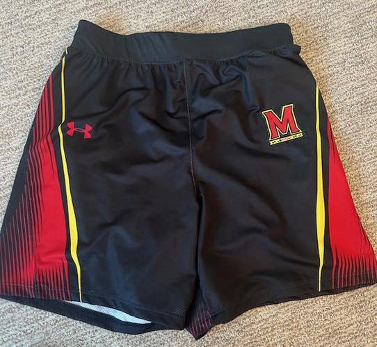 Under Armour Maryland UMD lacrosse team game shorts L large mens