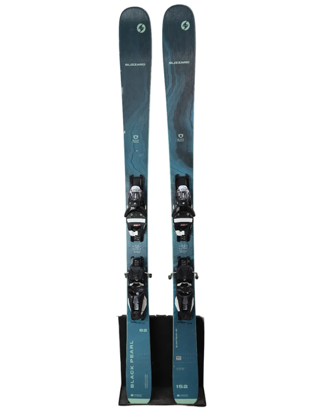 USED 2024 Blizzard Black Pearl 82 Skis 152cm w/ Look NX 12 Bindings