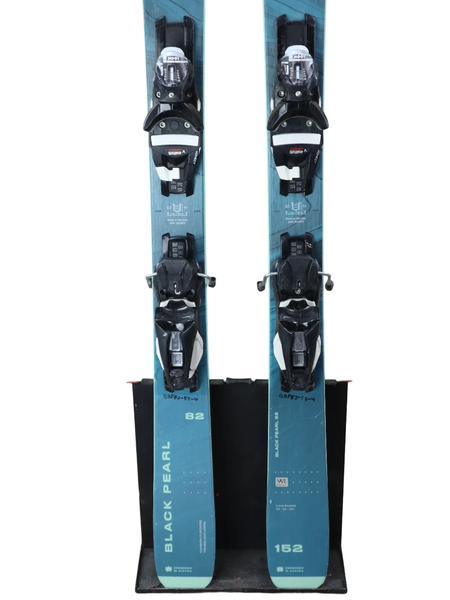 USED 2024 Blizzard Black Pearl 82 Skis 152cm w/ Look NX 12