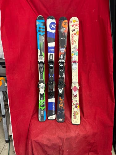 Rossignol or Volkl 120 cm down hill skis. (Used) ski boots: Dalbello or Lange 23.5