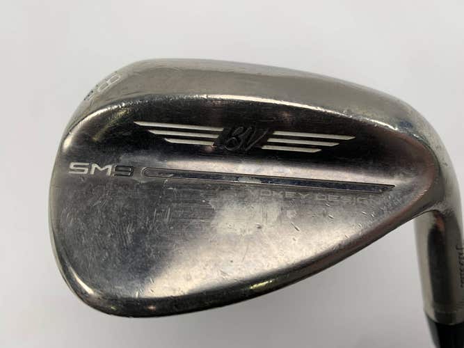 Titleist Vokey SM9 Brushed Steel Lob Wedge 58* 8M S400 Tour Issue Black Stiff RH